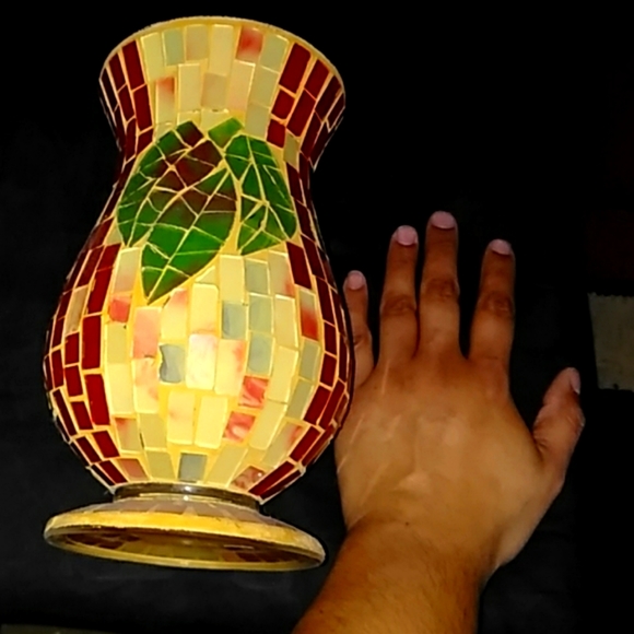 Glass multi color vase - Picture 4 of 4